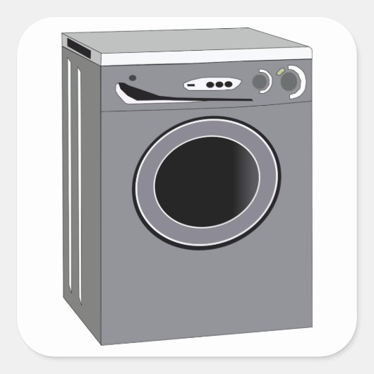 Wasmachine Vierkante Sticker (Voorkant)