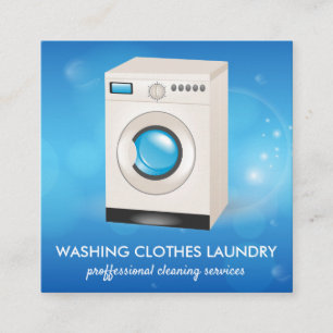 Wasmachine voor het wassen van kleren vierkante visitekaartje