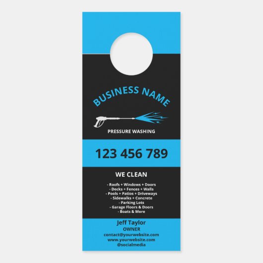 Wasmachine voor professionele druk deurhanger (Voorkant)