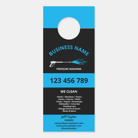 Wasmachine voor professionele druk deurhanger (Achterkant)