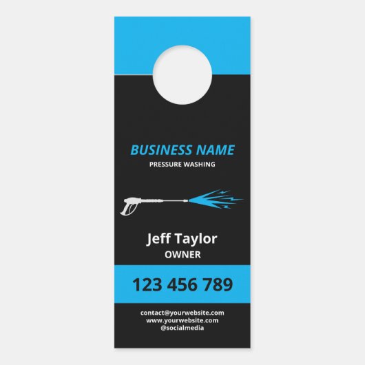 Wasmachine voor professionele druk deurhanger (Voorkant)