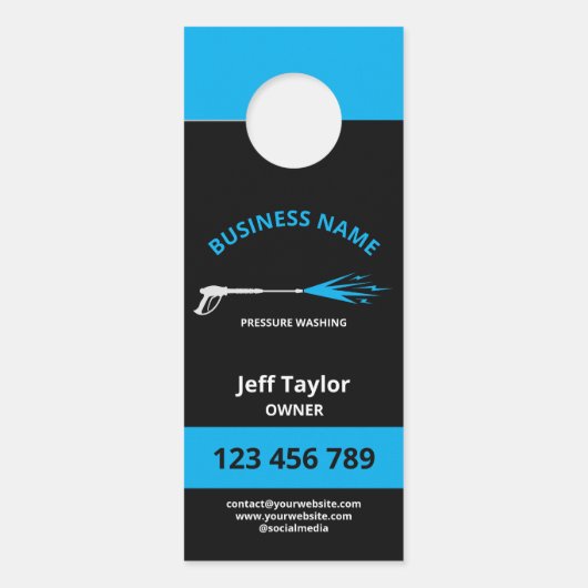 Wasmachine voor professionele druk deurhanger (Voorkant)