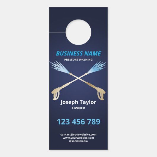 Wasmachine voor professionele druk deurhanger (Voorkant)