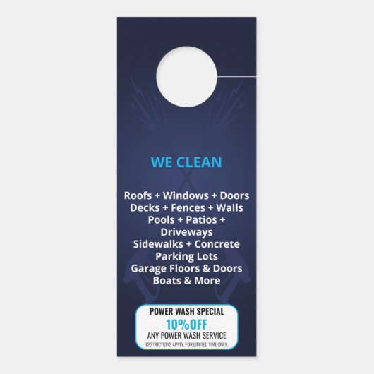 Wasmachine voor professionele druk deurhanger (Achterkant)