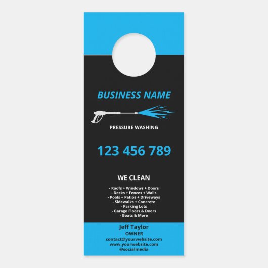 Wasmachine voor professionele druk deurhanger (Voorkant)