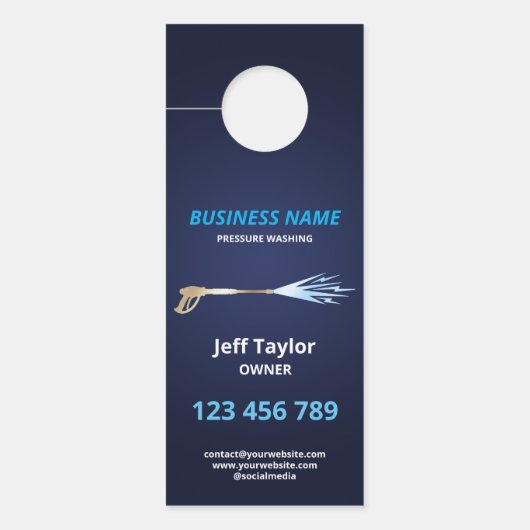 Wasmachine voor professionele druk deurhanger (Voorkant)