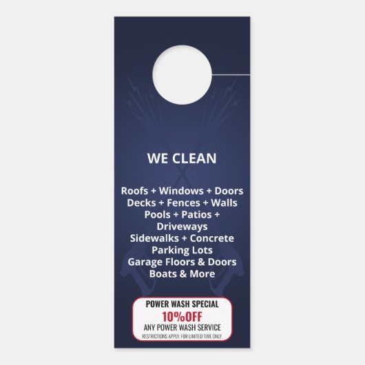 Wasmachine voor professionele druk deurhanger (Achterkant)