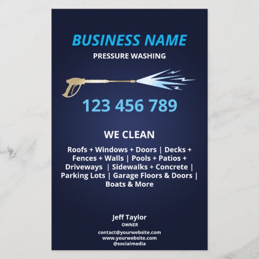 Wasmachine voor professionele druk flyer (Voorkant)