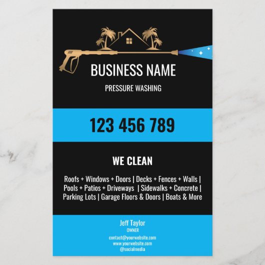 Wasmachine voor professionele druk flyer (Voorkant)