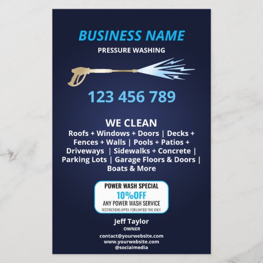 Wasmachine voor professionele druk flyer (Voorkant)