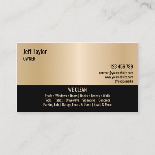 Wasmachine voor professionele druk visitekaartje (Achterkant)