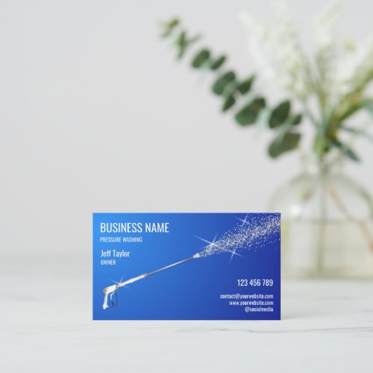 Wasmachine voor professionele druk visitekaartje (Staand voorkant)