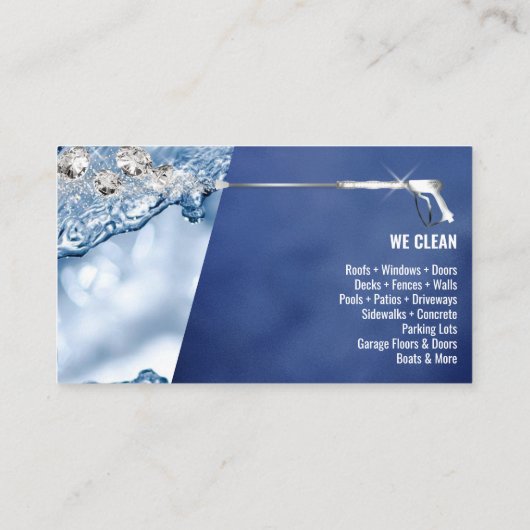 Wasmachine voor professionele druk visitekaartje (Achterkant)