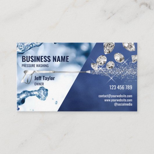 Wasmachine voor professionele druk visitekaartje (Voorkant)