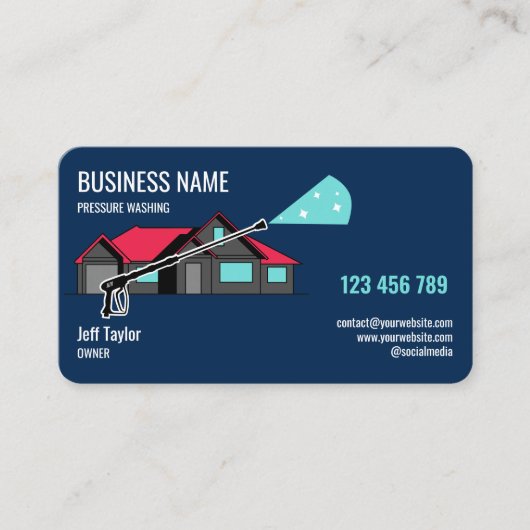 Wasmachine voor professionele druk visitekaartje (Voorkant)