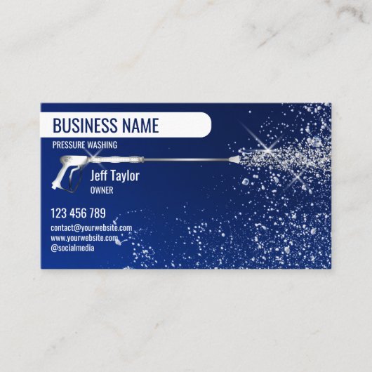 Wasmachine voor professionele druk visitekaartje (Voorkant)