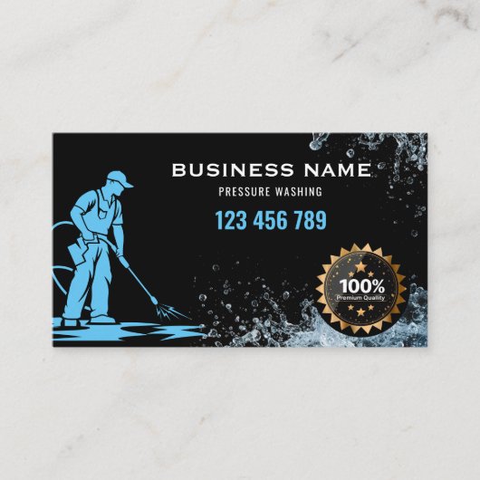 Wasmachine voor professionele druk visitekaartje (Voorkant)