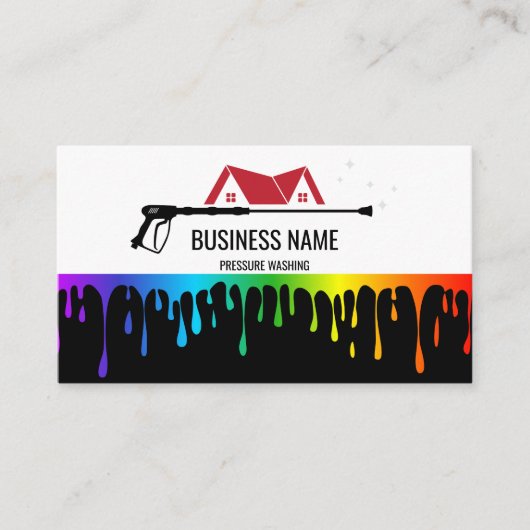 Wasmachine voor professionele druk visitekaartje (Voorkant)