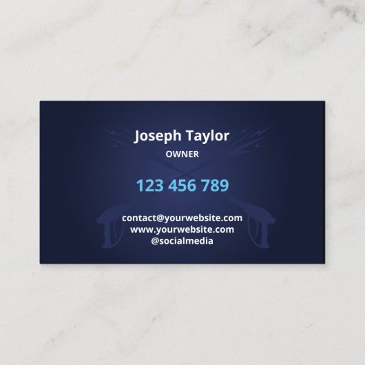 Wasmachine voor professionele druk visitekaartje (Achterkant)