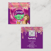 Wasmachine voor wasgoed Startreinigingsmachine QR- Vierkante Visitekaartje (Voorkant / Achterkant)