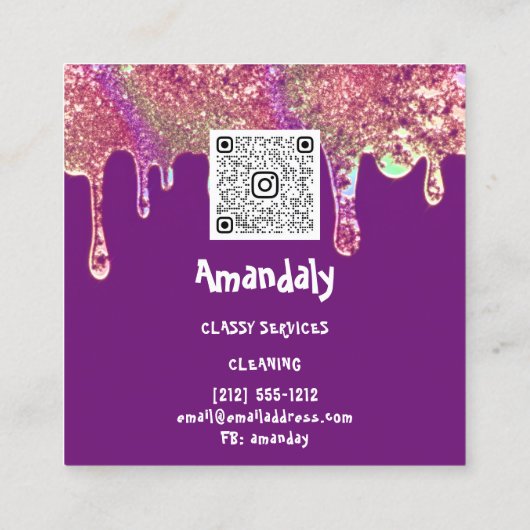 Wasmachine voor wasgoed Startreinigingsmachine QR- Vierkante Visitekaartje (Achterkant)