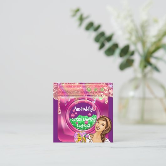 Wasmachine voor wasgoed Startreinigingsmachine QR- Vierkante Visitekaartje (Staand voorkant)