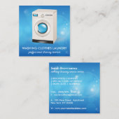 Wasmachine voor wasgoed vierkante visitekaartje (Voorkant / Achterkant)