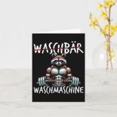 Wasmachine wasbeer Fitness Bodybuildi Kaart (Gele Bloem)