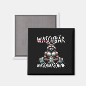 Wasmachine wasbeer Fitness Bodybuildi Magneet (Voorkant / Achterkant)