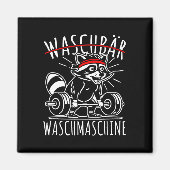 Wasmachine wasbeer Fitness Bodybuildi Magneet (Voorkant)