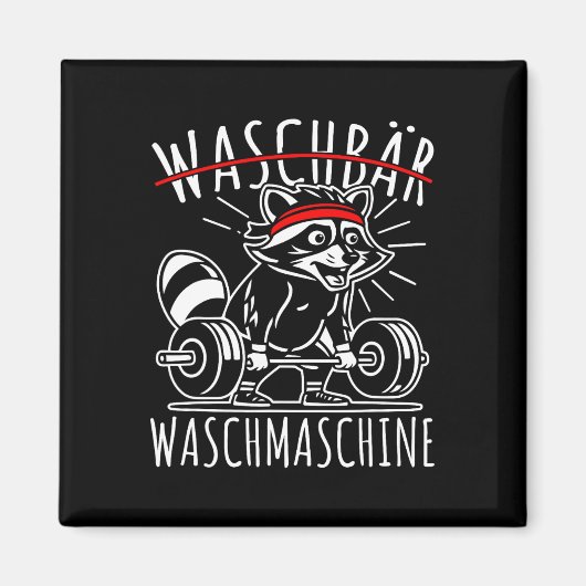 Wasmachine wasbeer Fitness Bodybuildi Magneet (Voorkant)