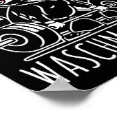 Wasmachine wasbeer Fitness Bodybuildi Poster (Hoek)