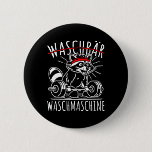 Wasmachine wasbeer Fitness Bodybuildi Ronde Button 5,7 Cm