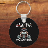 Wasmachine wasbeer Fitness Bodybuildi Sleutelhanger (Voorkant)