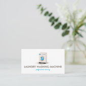 Wasmachine Wasmachine Schoonmaken Visitekaartje (Staand voorkant)