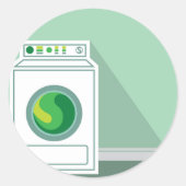 Wasmachine Wasmachine Wasmachine Ronde Sticker (Voorkant)