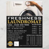 Wasmachine, Wasserij, Schoonmaadreclame Flyer (Voorkant)