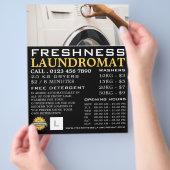 Wasmachine, Wasserij, Schoonmaadreclame Flyer (Hand)