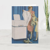 Wasmachine Wenskaart Kaart (Voorkant)