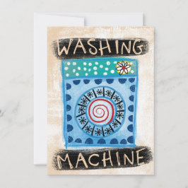 Wasmachine Wenskaart Kaart
