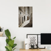 Wasmachinegoed hangend om te drogen in een steeg i poster (Thuiskantoor)