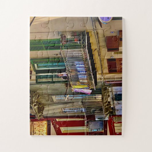 Wasmachinegoed op het balkon in Sicilië Legpuzzel (Verticaal)