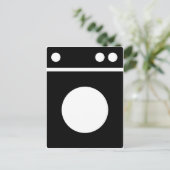 wasmachinepictogram briefkaart (Staand voorkant)