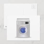 wasmachinepictogram briefkaart (Voorkant / Achterkant)