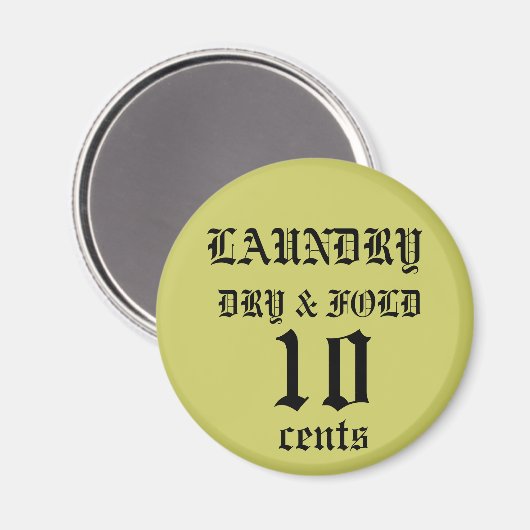 Wasmagneet - Droog en vouw 10 cent Magneet (Voorkant / Achterkant)