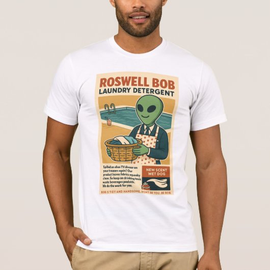 Wasmiddel Roswell Aliens 1950's Retro T-shirt (Voorkant)