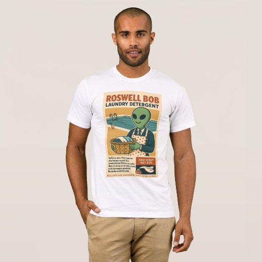 Wasmiddel Roswell Aliens 1950's Retro T-shirt (Voorkant volledig)