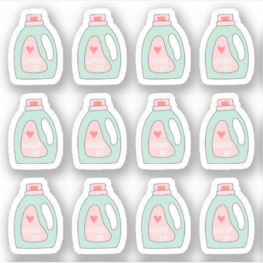 Wasmiddelen Reinigingsklusjes Herinnering Sticker (Voorkant)