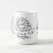 Wasmoment Stemming Grappige Uitstelgedrag Koffiemok (Voorkant links)