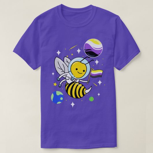 Wasp Astronaut Nonbinary Pride T-shirt (Design voorkant)